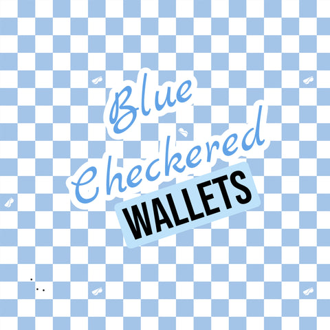 Bare Soles Wallet Blue Checkered