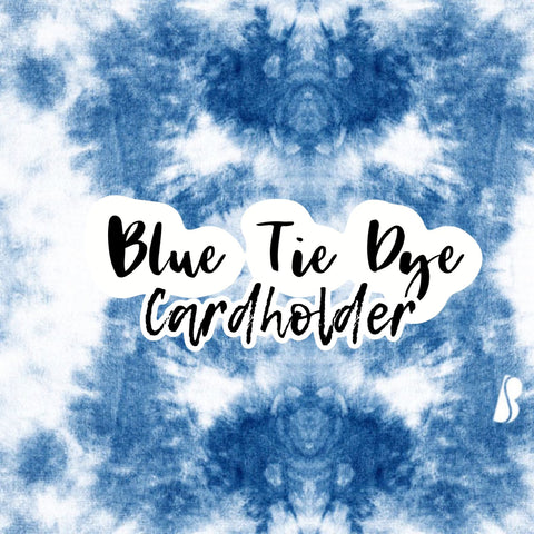Blue Tie-dye Bare Soles Credit Card Holder