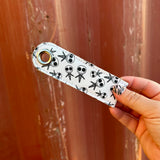 Sewn Tag Leather Keychain