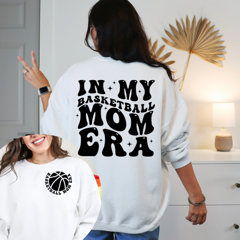 Basketball Mom Era Black Back and Front