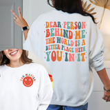 Dear Person Behind Me Back Retro Front & Back