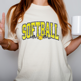Softball Mom Faux Glitter Font