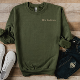 Teacher Name Embroidered Adult Sweatshirt