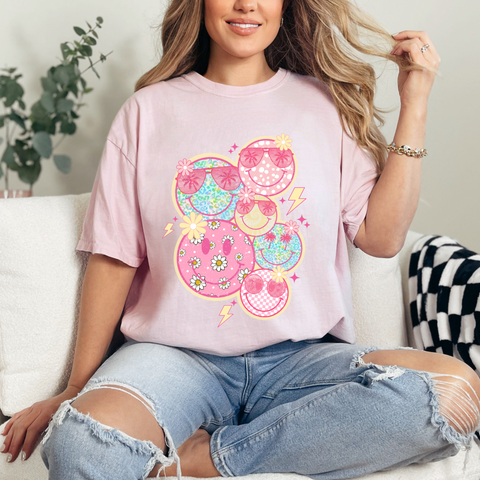 Spring Smiley Comfort Colors Tees