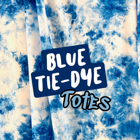 Blue Tie-Dye Bare Tote