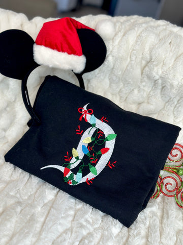 Embroidered "Holiday 'D' " black - Sweatshirt