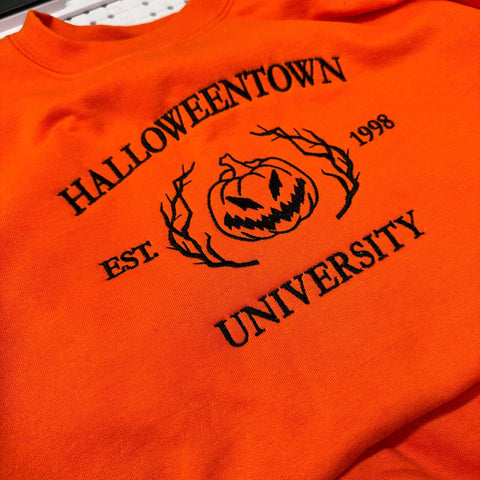 Embroidered Halloween Town University - Sweatshirt