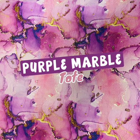 Purple Marble Print Bare Tote
