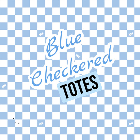 Blue Checkered Bare Tote