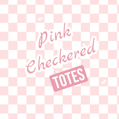 Pink Checkered Bare Tote