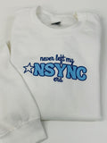 Nsync Embroidered Adult Sweatshirts