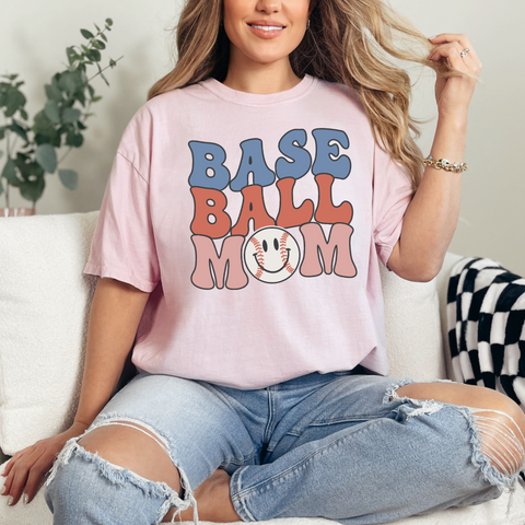 Baseball Mom Smiley