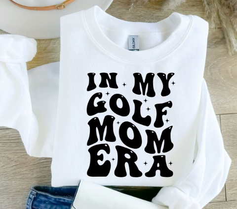 Golf Mom Era Black BIG FRONT only