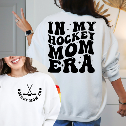 Hockey Mom Era Black Front & Back