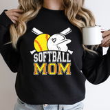 Softball Mom Ball & Helmet White Distressed