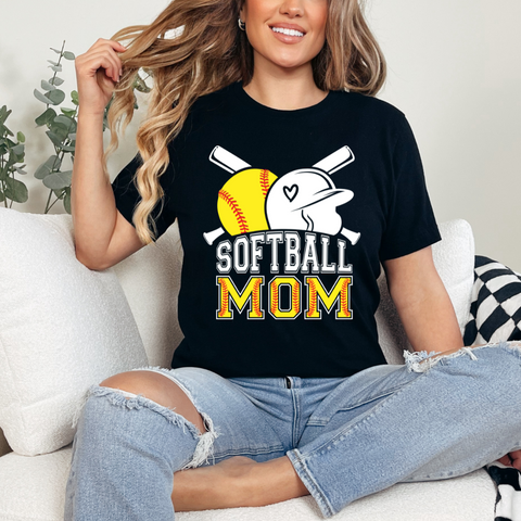 Softball Mom Ball and Helmet White