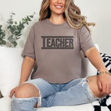 Teacher Checkered Black