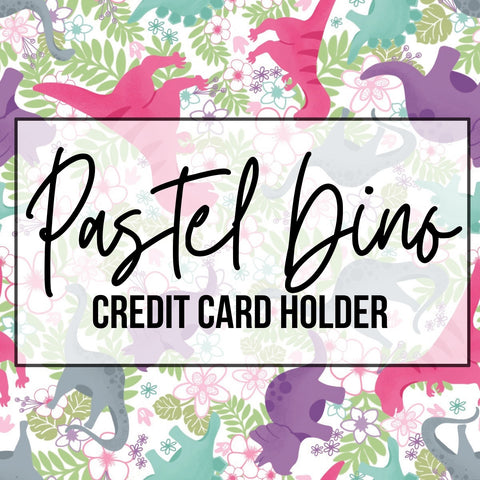 Pastel Dino Bare Soles Credit Card Holder