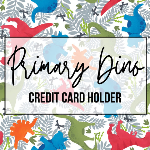 Primary Dino Bare Soles Credit Card Holder