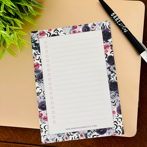 Spooky Floral "TO-DO" Notepad