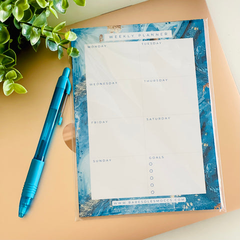 Blue Marble "Weekly Planner" Notepad