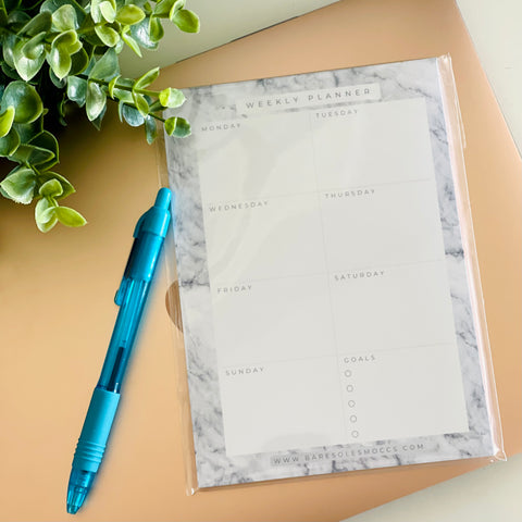 Marble "Weekly Planner" Notepad