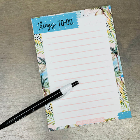 Palm Tree Paradise "Things TO-DO" Notepad