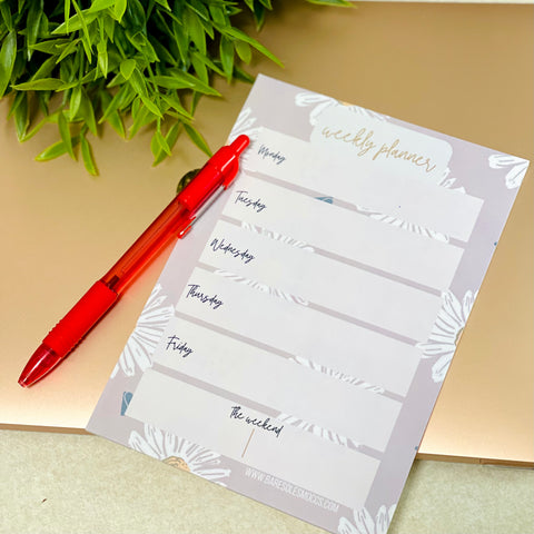 Daisy Print Weekly Planner Notepad